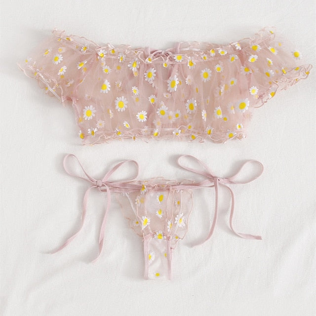 Sofelo Off Shoulder Lace Up Two-Piece Beach Swimsuits