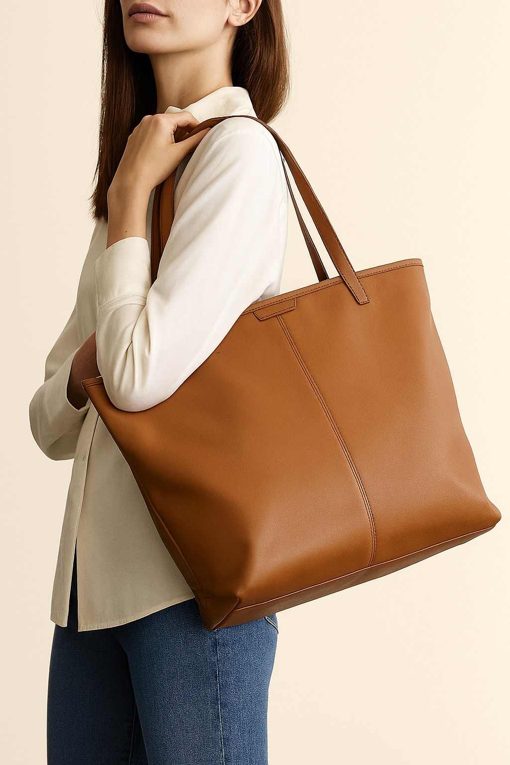 Everyday Leather Tote Bag - Versatile Daily Companion