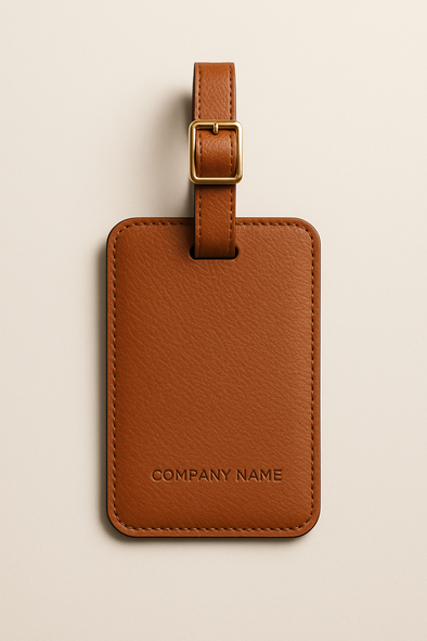 Executive Leather Luggage Tags - Subtle Sophistication