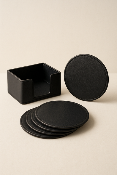 Leather Coaster Set - Set the Mood for Elegant Dining