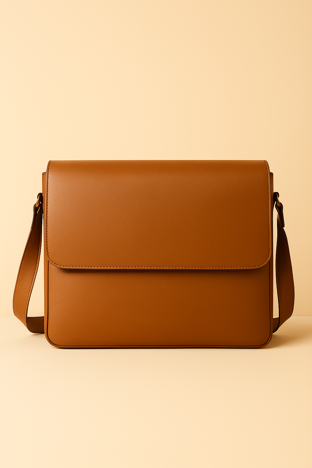 Leather Messenger Laptop Bag - Modern Professional Mobility