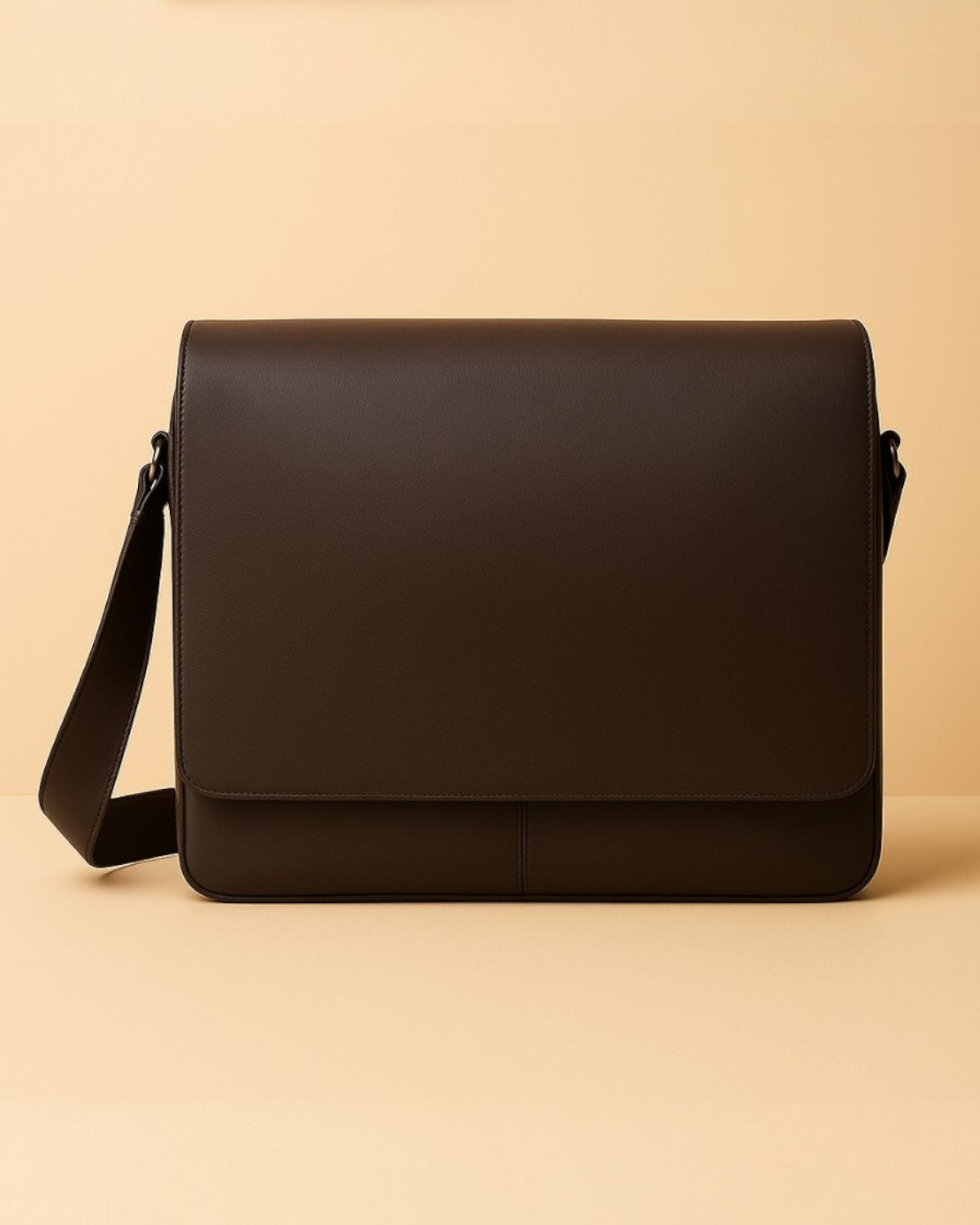 Leather Messenger Work Bag - Modern Professional