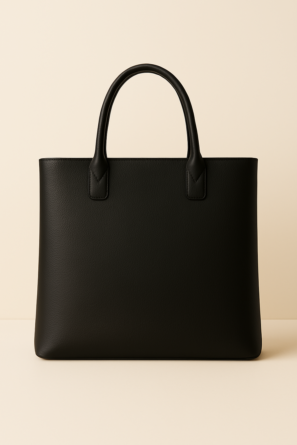 Structured Leather Tote Bag - Spacious & Sophisticated