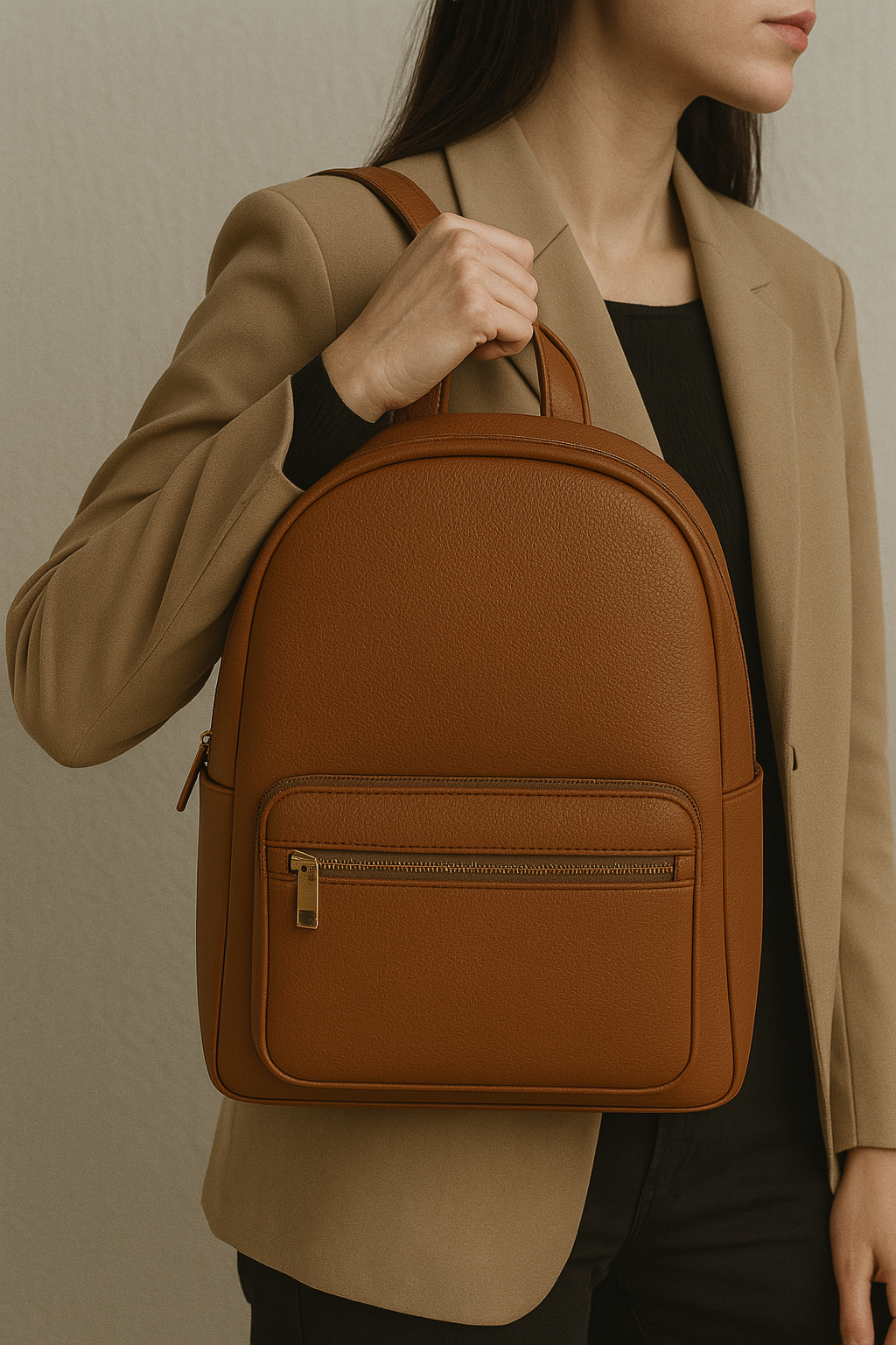 Urban Commuter Leather Backpack