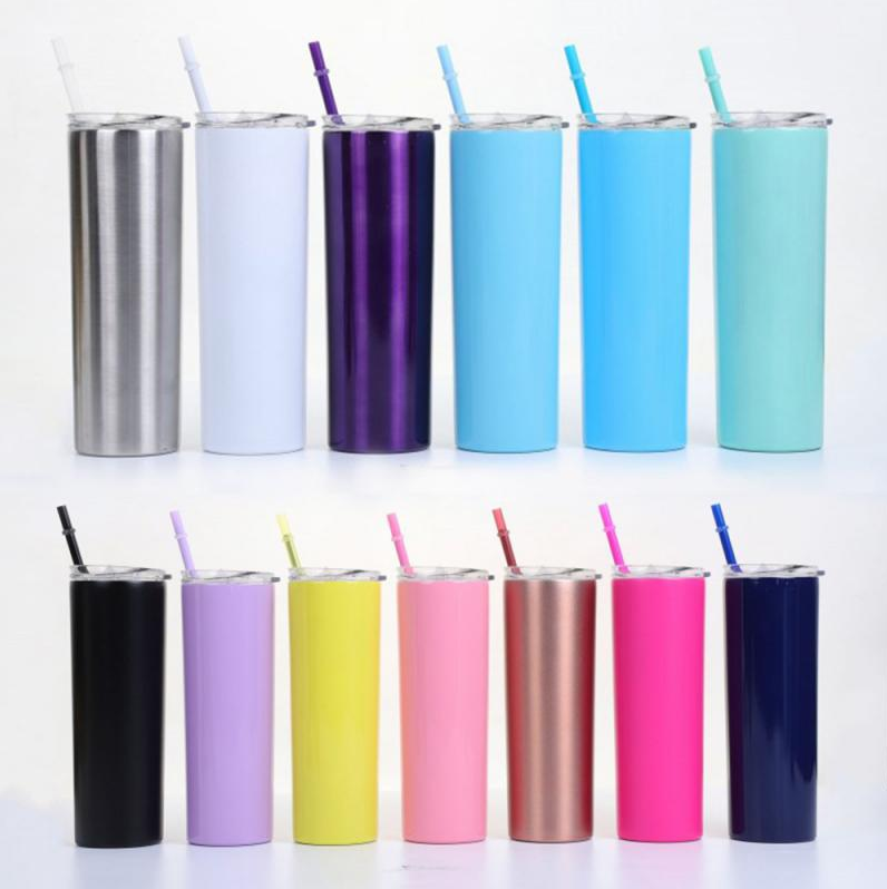 Sofelo Stainless Steel Skinny Tumbler With Lid Straw