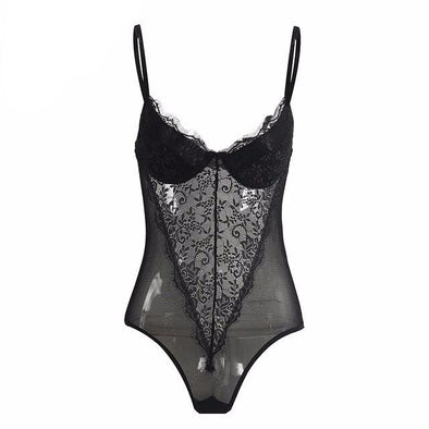 Sexy Backless Lace Bodysuit