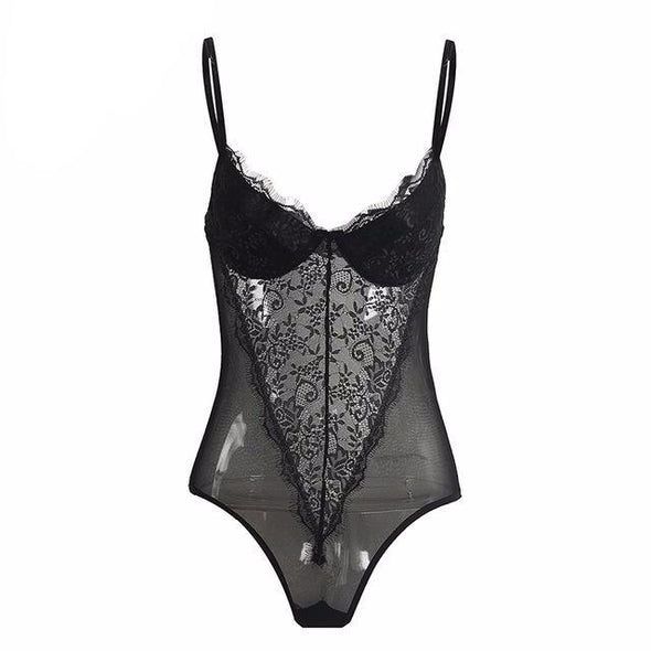 Sexy Backless Lace Bodysuit