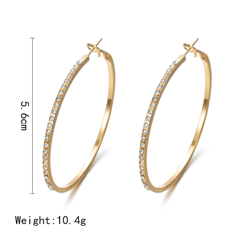 Sofelo Hoop Earrings With Rhinestone