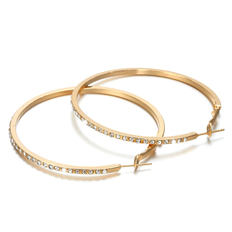 Sofelo Hoop Earrings With Rhinestone